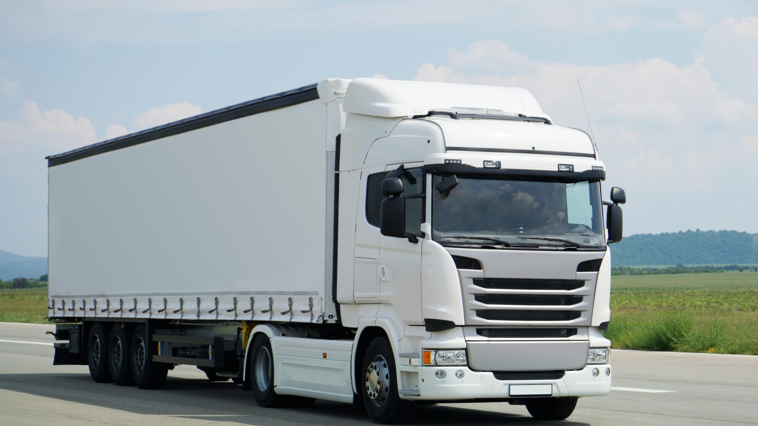 Van mockup isolated concept, Truck mock up